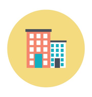 Renkli vektör çizim köşkü