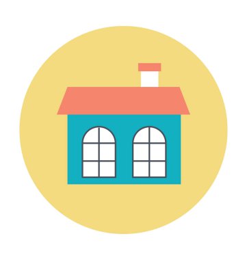 Ev renkli vektör çizim