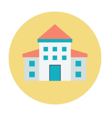 Büyük ev renkli vektör çizim