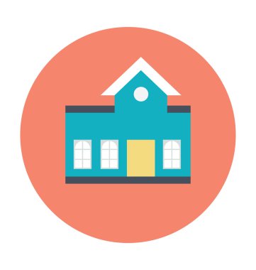 Büyük ev renkli vektör çizim