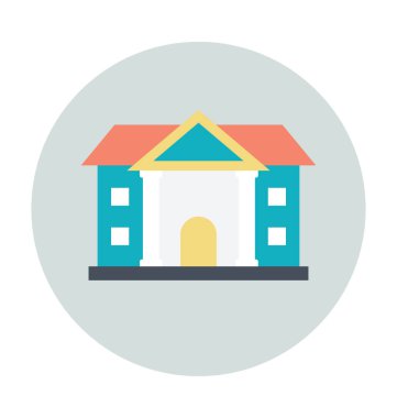 Büyük ev renkli vektör çizim