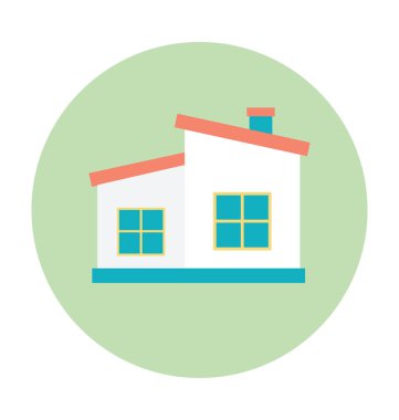 Ev renkli vektör çizim