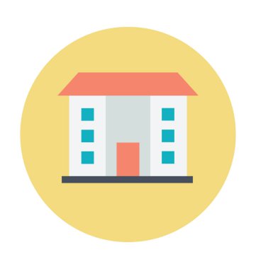 Ev renkli vektör çizim