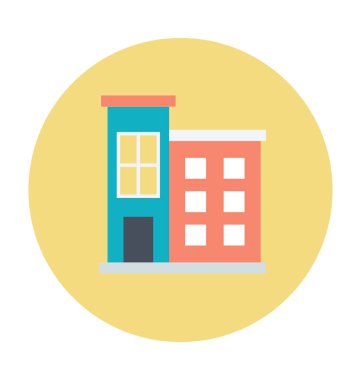 İş Merkezi vektör çizim renkli