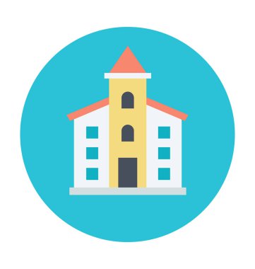 Tarihi bina vektör çizim renkli