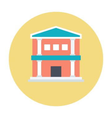 Renkli vektör çizim köşkü