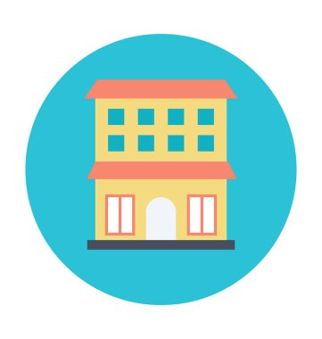 Ev renkli vektör çizim