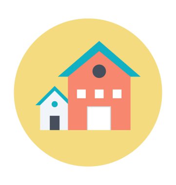 Bungalov renkli vektör çizim