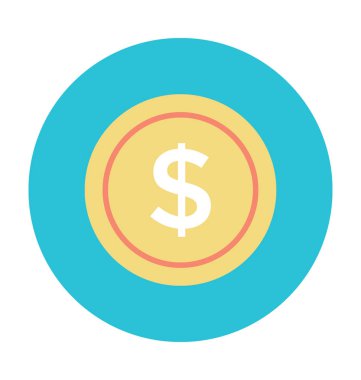 Dolar sikke vektör simgesi