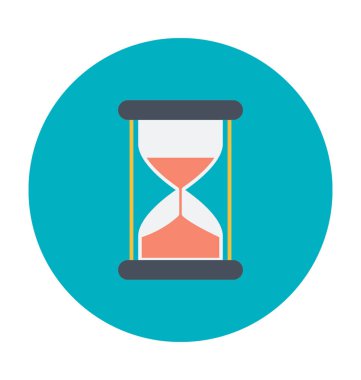 Kum saati renkli vektör simgesi