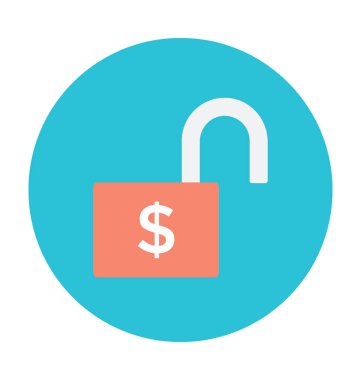 Renkli vektör simgesi kilidini