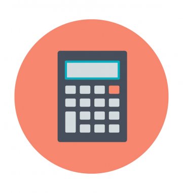 hesap makinesi renkli vektör simgesi