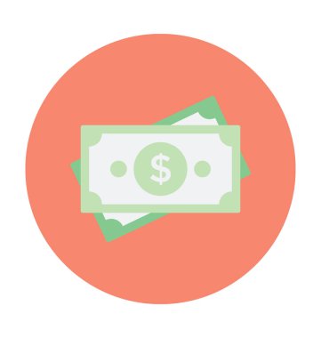 Kağıt para renkli vektör simgesi