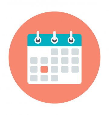 Takvim renkli vektör simgesi