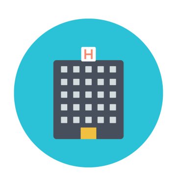 Otel renkli vektör simgesi