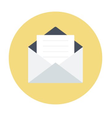 Gelen kutusu renkli vektör simgesi