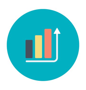 Çubuk grafik renkli vektör simgesi 