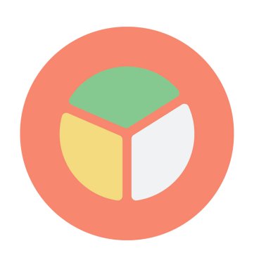 Pasta grafik renkli vektör simgesi