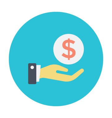 Güvenli yatırım renkli vektör simgesi