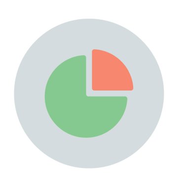 Pasta grafik renkli vektör simgesi