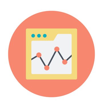 Online grafik renkli vektör simgesi