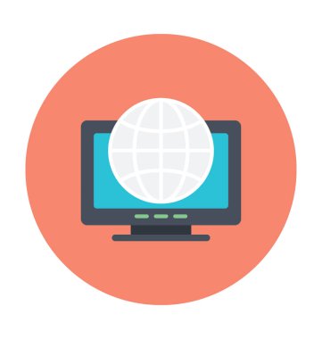 Internet bağlantısı renkli vektör simgesi