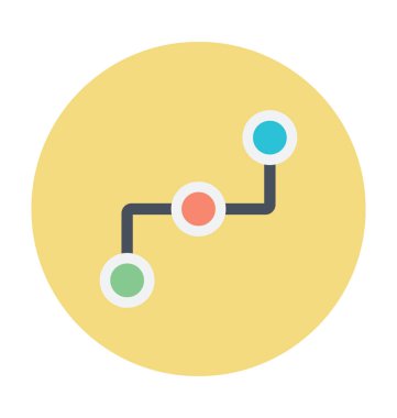 İş iş akışı renkli vektör simgesi