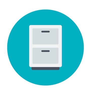 Çekmeceler renkli vektör simgesi