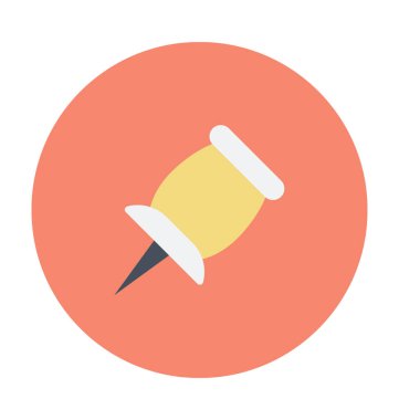 PIN renkli vektör simgesi itmek