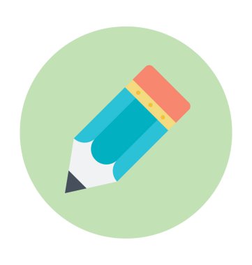 kalem renkli vektör simgesi