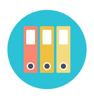 Dosya klasörleri renkli vektör simgesi