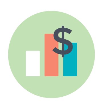 İş grafik renkli vektör simgesi