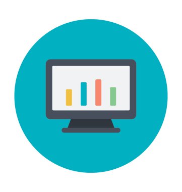 Online grafik renkli vektör simgesi