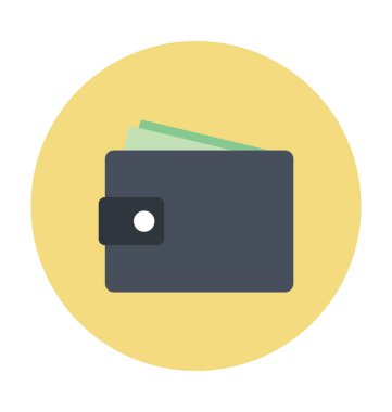 M-cüzdan renkli vektör simgesi