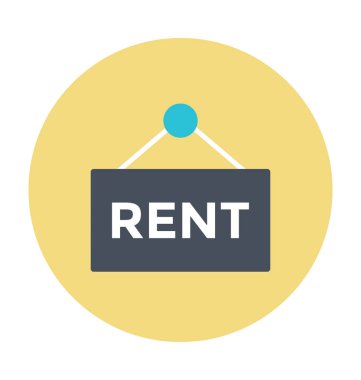 Kira tabela renkli vektör simgesi