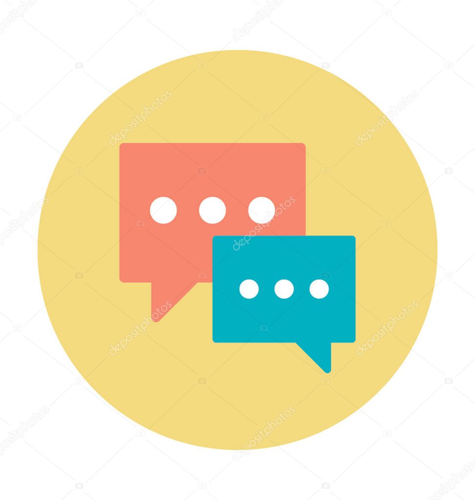 Speech Balloons Colored Vector Icon