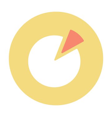 Pasta grafik renkli vektör simgesi