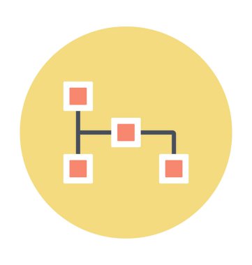 İş iş akışı renkli vektör simgesi