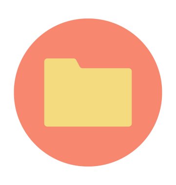 klasör renkli vektör simgesi