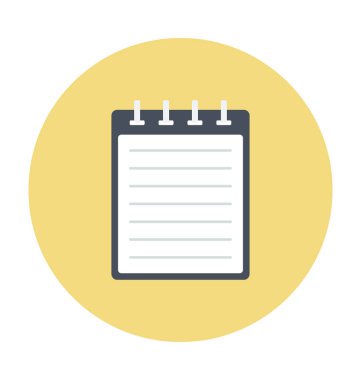 Not defteri renkli vektör simgesi