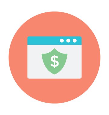 Para koruma renkli vektör simgesi