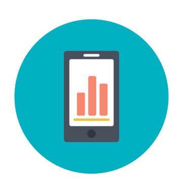 Mobil grafikler renkli vektör simgesi
