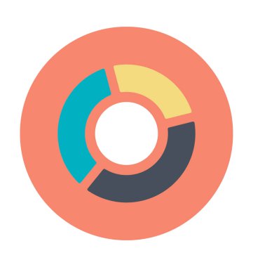 Pasta grafik renkli vektör simgesi