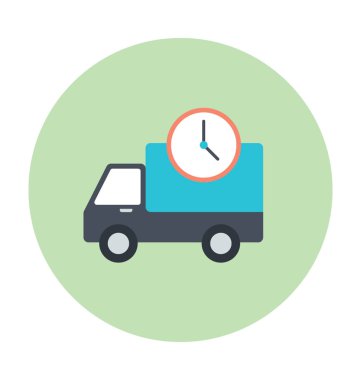 Teslimat Van renkli vektör simgesi