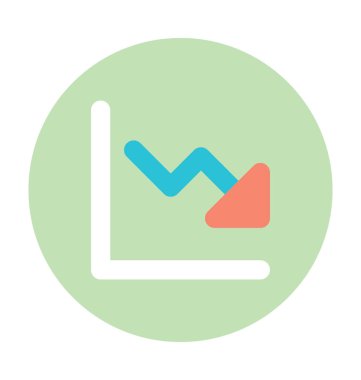 Kaybı grafik renkli vektör simgesi