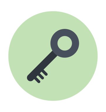 Anahtar renkli vektör simgesi