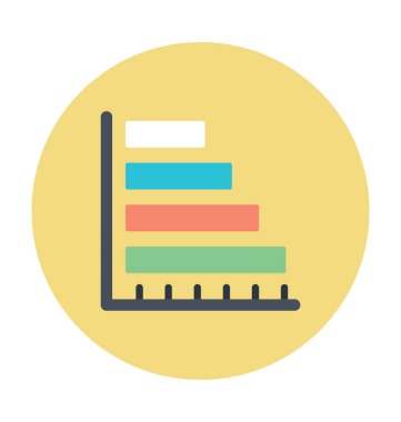 Yatay grafik vektör simgeler renkte 