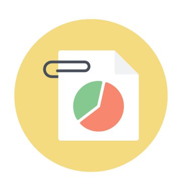 İş ek renkli vektör simgesi 