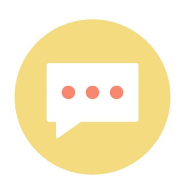 Sohbet işareti renkli çizgi simgesi