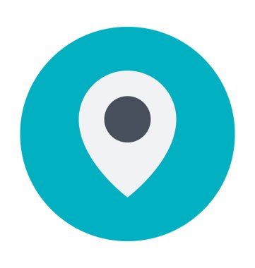 Harita PIN renkli satırı simgesi